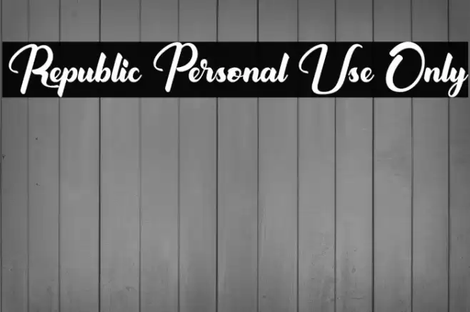 Republic Personal Use Only Fuentes examples
