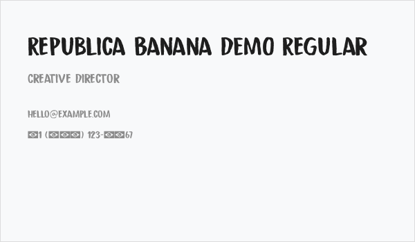 Republica Banana DEMO Regular Business Card