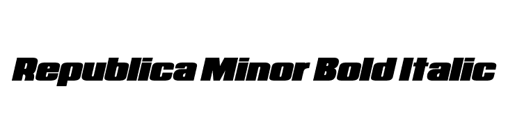 Republica Minor Bold Italic Font