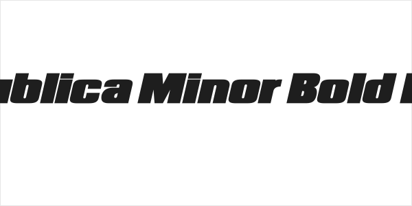 Republica Minor Bold Italic Logo