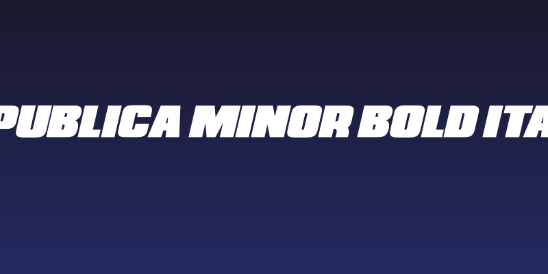 Republica Minor Bold Italic Social Header
