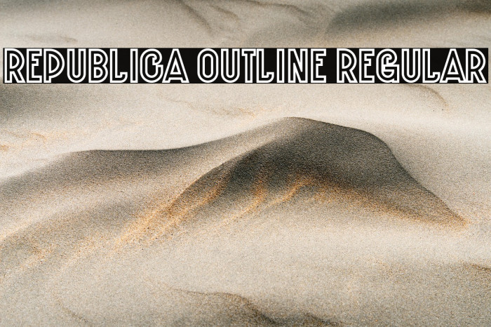Republica Outline Regular Example 3