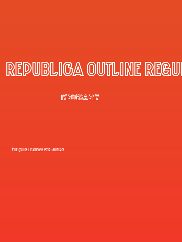 Republica Outline Regular Poster