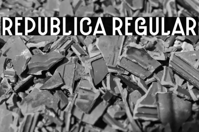 Republica Regular Font examples
