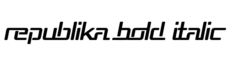 Republika Bold Italic  Frei Schriftart Herunterladen