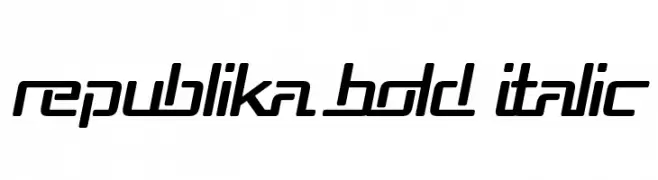 Republika Bold Italic  フリーフォントのダウンロード