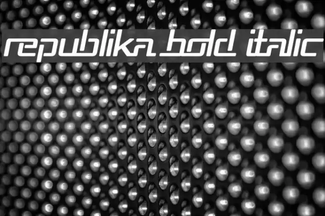 Republika Bold Italic Font examples