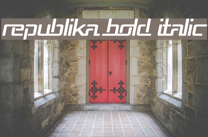 Republika Bold Italic Polices examples