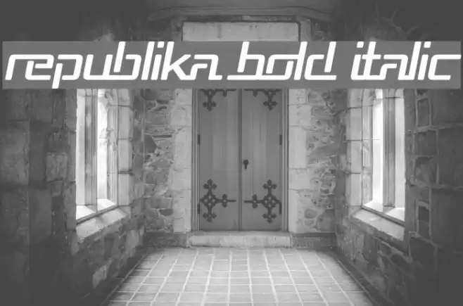 Republika Bold Italic Font examples