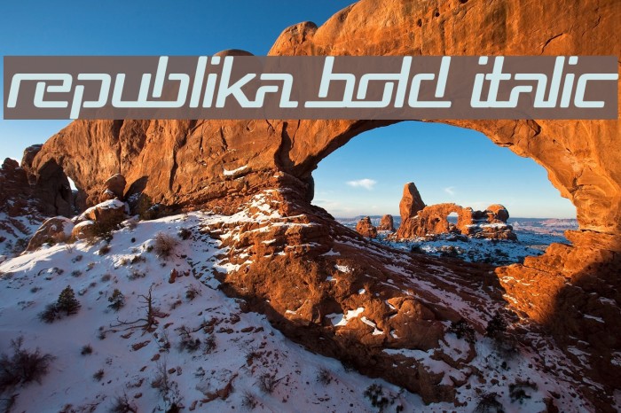 Republika Bold Italic Polices examples