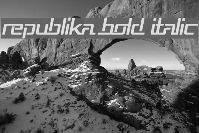 Republika Bold Italic Font examples