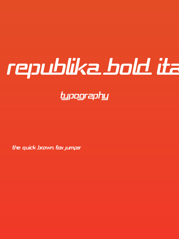 Republika Bold Italic Poster