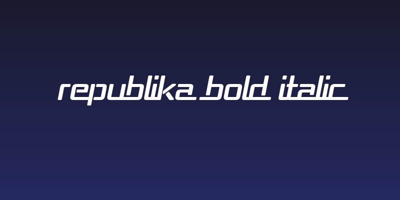 Republika Bold Italic Social Header
