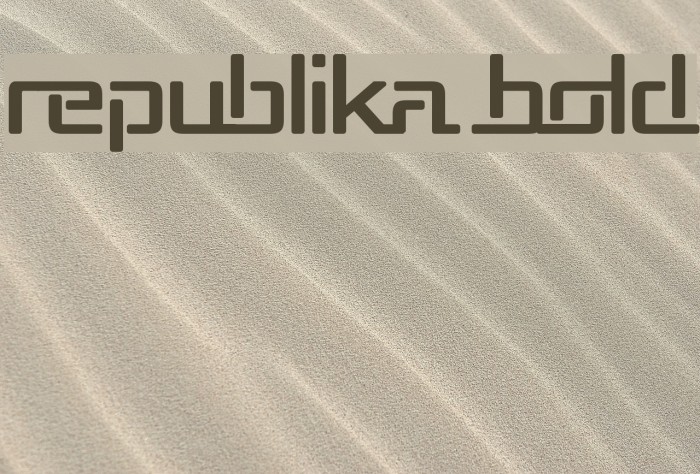 Republika Bold Font examples