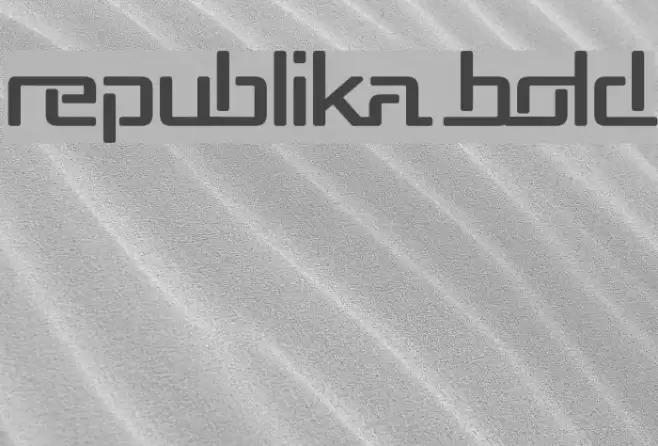 Republika Bold Font examples