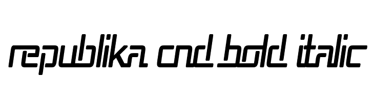 Republika Cnd Bold Italic  font caratteri gratis