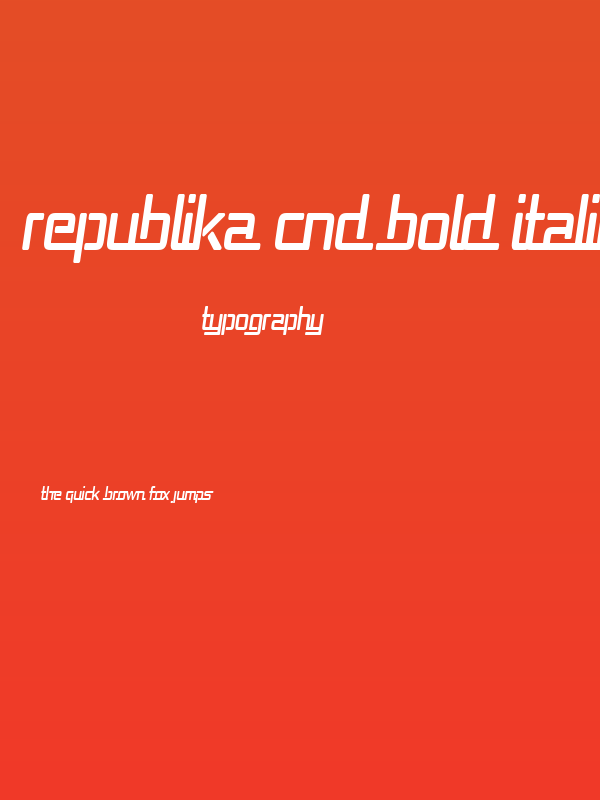 Republika Cnd Bold Italic Poster