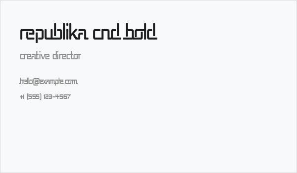 Republika Cnd Bold Business Card