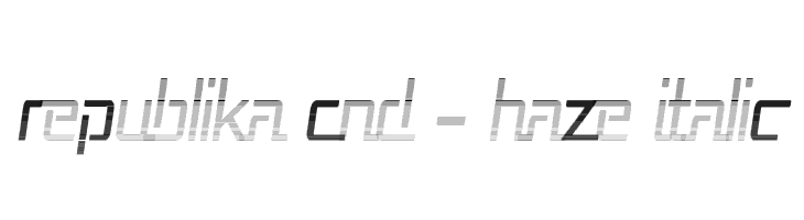 Republika Cnd - Haze Italic Font