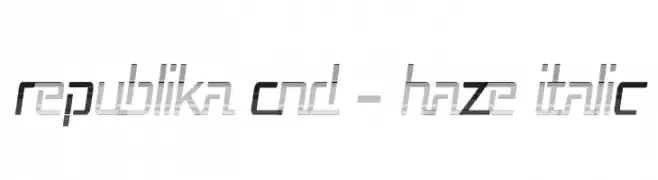 Republika Cnd - Haze Italic  フリーフォントのダウンロード