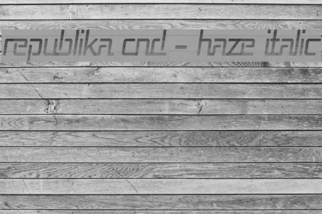 Republika Cnd - Haze Italic Font examples