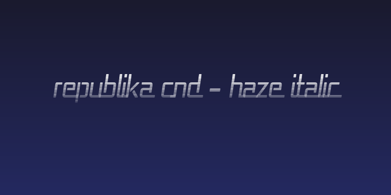 Republika Cnd - Haze Italic Social Header