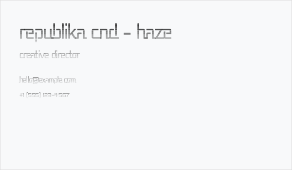 Republika Cnd - Haze Business Card