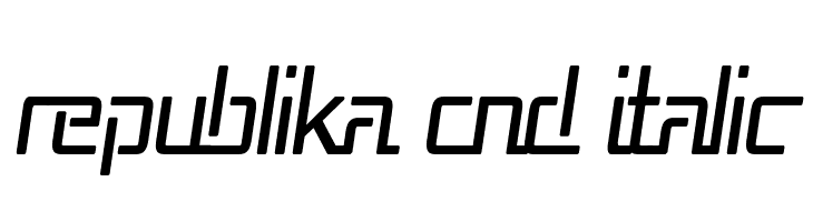Republika Cnd Italic  les polices de caractères gratuit tlcharger