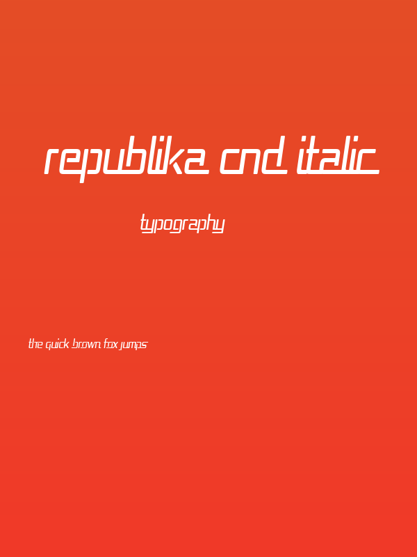 Republika Cnd Italic Poster