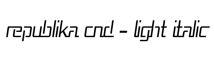 Republika Cnd - Light Italic  免费字体下载
