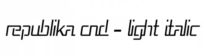 Republika Cnd - Light Italic  フリーフォントのダウンロード