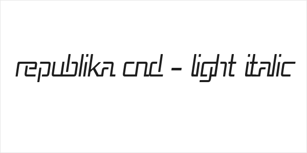 Republika Cnd - Light Italic Logo