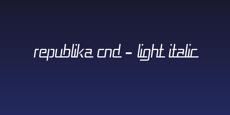 Republika Cnd - Light Italic Social Header