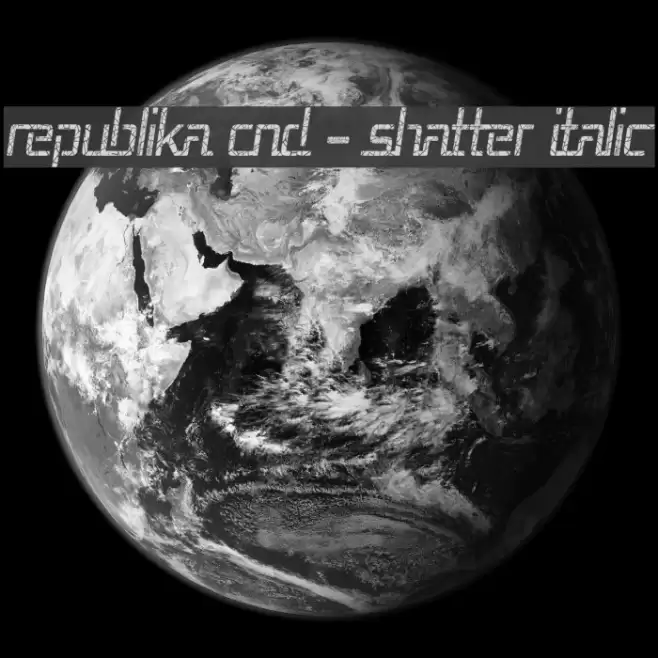 Republika Cnd - Shatter Italic Font examples