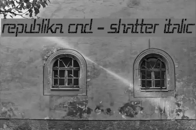 Republika Cnd - Shatter Italic Font examples