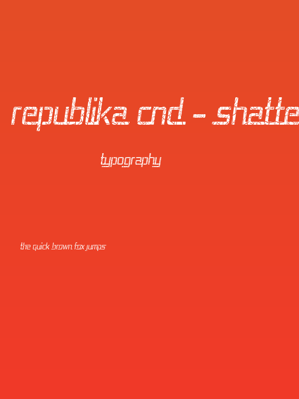 Republika Cnd - Shatter Italic Poster