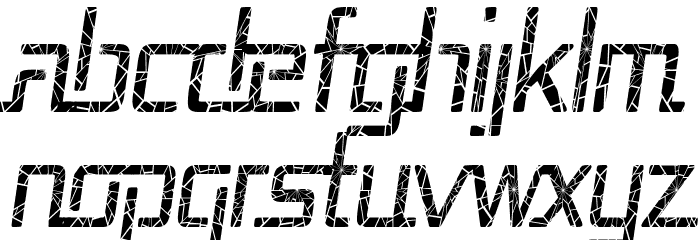 Republika Cnd - Shatter Italic Font LOWERCASE