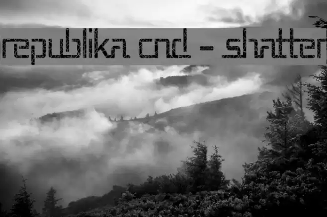 Republika Cnd - Shatter Font examples