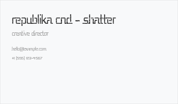 Republika Cnd - Shatter Business Card