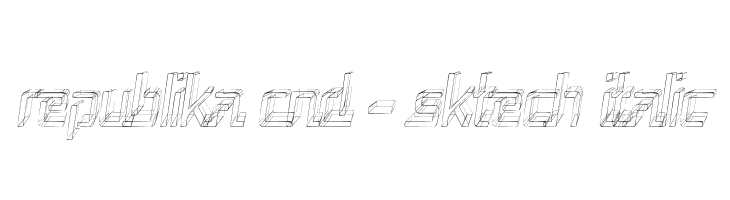 Republika Cnd - Sktech Italic Font