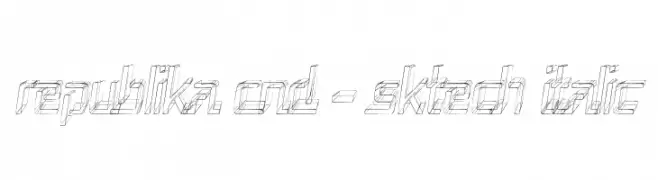 Republika Cnd - Sktech Italic  baixar fontes gratis