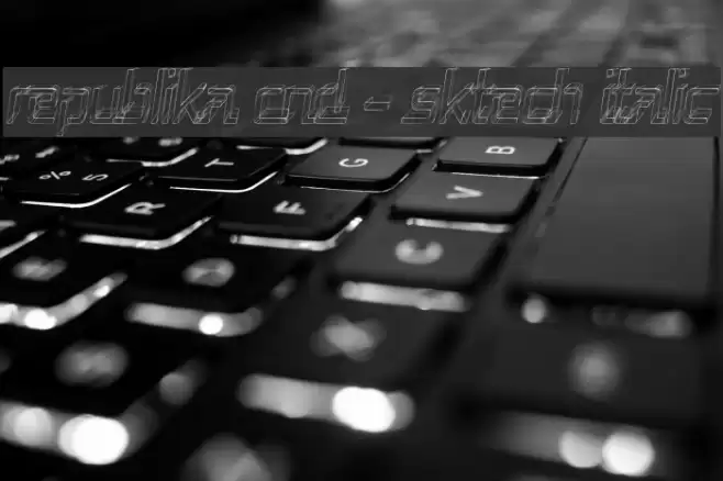 Republika Cnd - Sktech Italic Font examples
