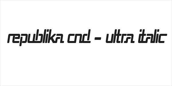 Republika Cnd - Ultra Italic Logo