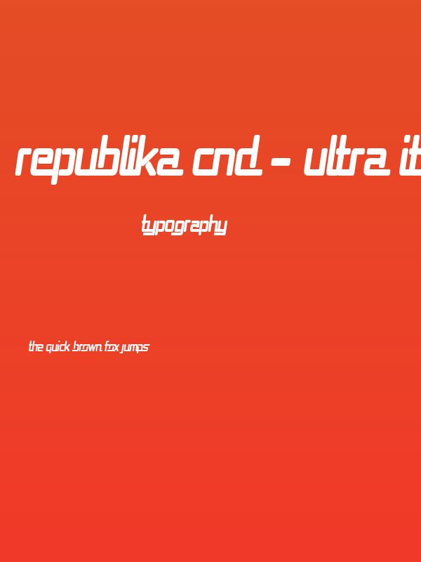 Republika Cnd - Ultra Italic Poster