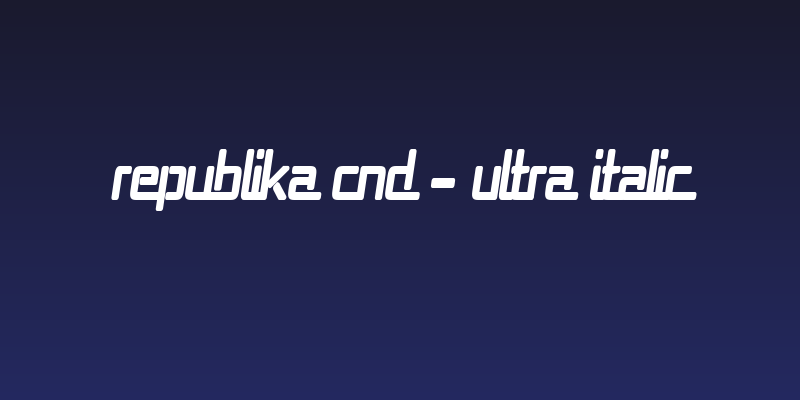Republika Cnd - Ultra Italic Social Header