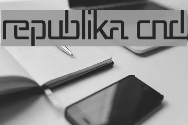 Republika Cnd Schriftart examples