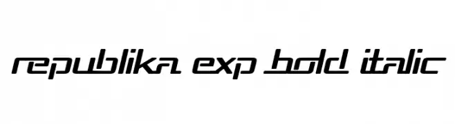Republika Exp Bold Italic  baixar fontes gratis