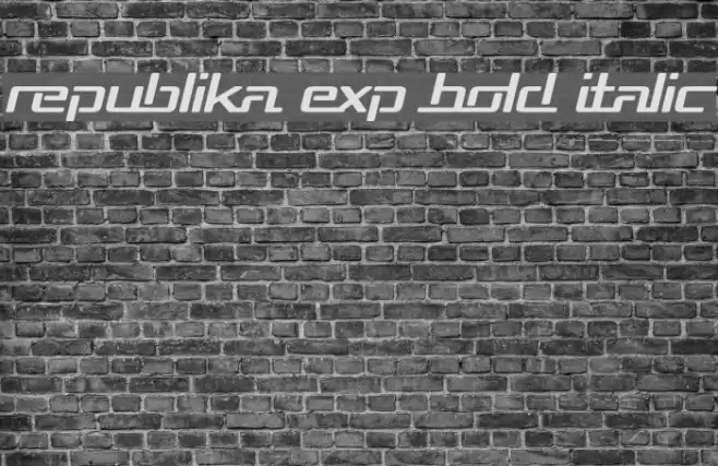 Republika Exp Bold Italic Font examples
