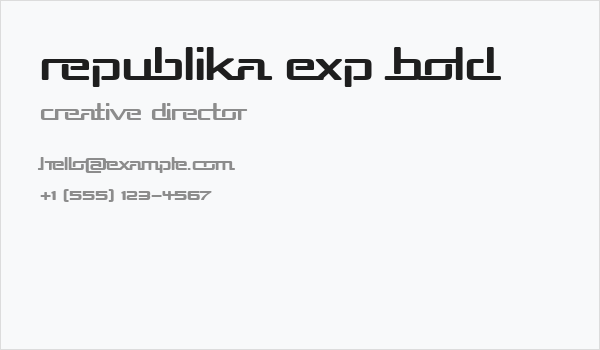 Republika Exp Bold Business Card