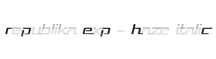 Republika Exp - Haze Italic Font